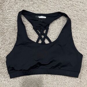 Forever 21 Black Criss-Cross Sports Bra